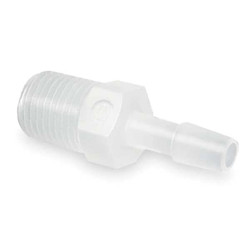 Eldon James Adapter,Thread To Barb,Poly,1/4 In,PK10 A4-6HDPE