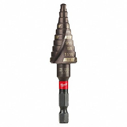 Milwaukee Tool Step Cone Drill,3/16in to 3/4in,Titanium 48-89-9243