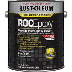 Rust-Oleum Epoxy Mastic Base,9100,Aluminum,1gal,Can 9115402