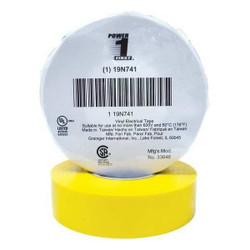 Sim Supply Elec Tape,66 ft Lx3/4 in W,7 mil,Yellow  19N741