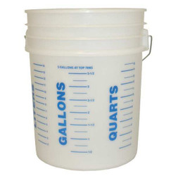 Kraft Tool Mixing Bucket,5 gal,Translucent,Plastic  GG468