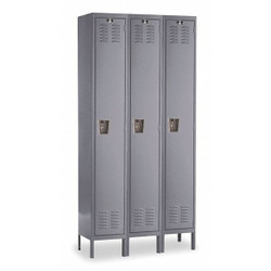 Hallowell Wardrobe Locker,Lvrd,3 Wide, 1 Tier,Gray  U3558-1HG