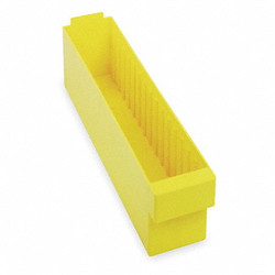Quantum Storage Systems Drawer Bin,Yellow,Polystyrene,4 5/8 in QED604YL