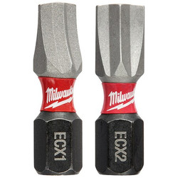 Milwaukee Tool Insert Bit Set,1/4" Shank,1" Bit L,PK2  48-32-4440