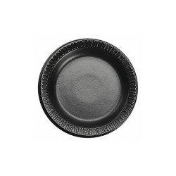 Dart Disposable Foam Plate,9 in,Black,PK500 9PBQR