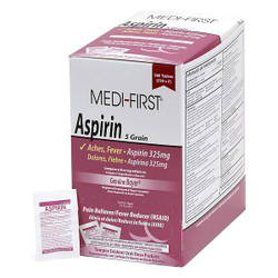 Medi-First Aspirin Pain/Fever Reducer,325mg,PK500 80513