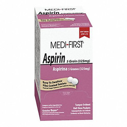 Medi-First Aspirin Pain/Fever Reducer,325mg,PK500 80513