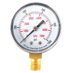 Sim Supply Pressure Gauge,Test,2 In  4EFA5