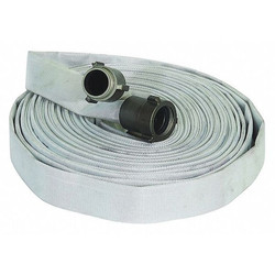 Forest-Lite Fire Hose,100 ft,White,Polyester G55H15F100Q