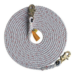 3m Dbi-Sala Vertical Rope Lifeline,Single Snap Hook 1202821