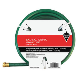 Manufacturer Varies Water Hose,3/4"I.D.50 ft.,PVC 423H90