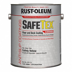 Rust-Oleum Floor/Deck Coating,Safety Yellow,1 gal 261175