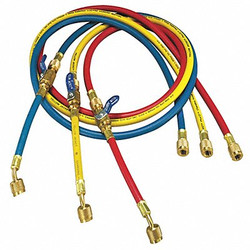Yellow Jacket Manifold Hose Set,72 In,Red,Yellow,Blue 25986