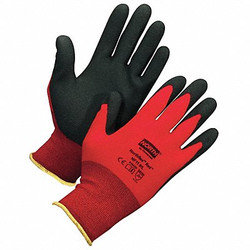 Honeywell North Coated Gloves,L,Black/Red,PR NF11/9L