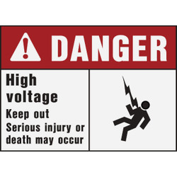 Hy-Ko Danger High Voltage Sign 5081