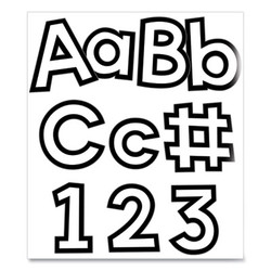 Carson-Dellosa Education LETTERS,WHT/BK,TRIM,219PC 130100