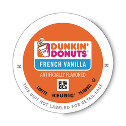 Dunkin Donuts® K-Cup Pods, French Vanilla, 22/box 5000363272