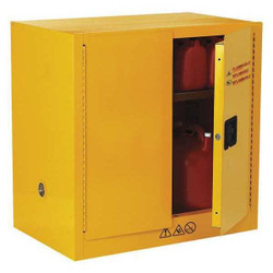 Condor Flammable Safety Cabinet,22 Gal.,Yellow 42X497