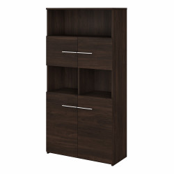 Bush Business Furniture Office 500 5 Shelf Bookcase with Doors OFB136BW