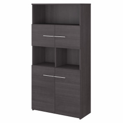 Bush Business Furniture Office 500 5 Shelf Bookcase with Doors OFB136SG