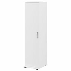 Bush Business Furniture Universal Narrow Linen Tower with Door and Shelves LNS116WH-Z