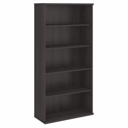 Bush Business Furniture Hybrid Tall 5 Shelf Bookcase in Storm Gray HYB136SG-Z