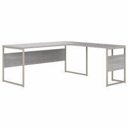 Bush Business Furniture Hybrid 72W x 30D L Shaped Table Desk with Metal Legs HYB026PG