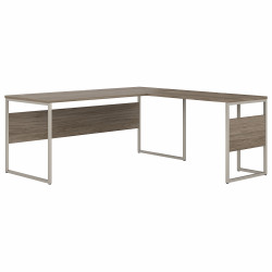 Bush Business Furniture Hybrid 72W x 30D L Shaped Table Desk with Metal Legs HYB026MH