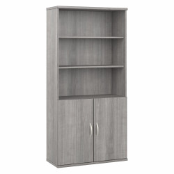 Bush Business Furniture Hybrid Tall 5 Shelf Bookcase with Doors HYB024PG