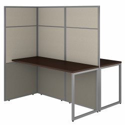 Bush Business Furniture Easy Office 60W 2 Person Cubicle Desk Workstation with 66H Panels EODH460MR-03K