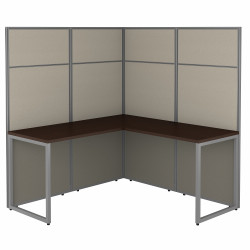 Bush Business Furniture Easy Office 60W L Shaped Cubicle Desk Workstation with 66H Panels EODH360MR-03K