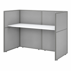 Bush Business Furniture Easy Office 60W Cubicle Desk Workstation with 45H Closed Panels EOD260WH-03K