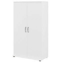 Bush Business Furniture Universal Tall Clothing Storage Cabinet with Doors and Shelves CLS136WH-Z