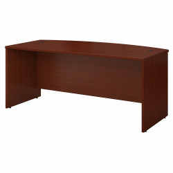 Bush Business Furniture Series C 72W x 36D Bow Front Desk in Mahogany WC36746