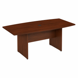 Bush Business Furniture 72W x 36D Boat Shaped Conference Table with Wood Base 99TB7236HC