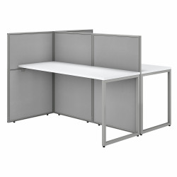 Bush Business Furniture Easy Office 60W 2 Person Cubicle Desk Workstation with 45H Panels EOD460WH-03K
