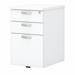 Bush Business Furniture Easy Office 3 Drawer Mobile File Cabinet EOF116WH-03