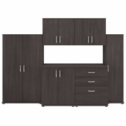 Bush Business Furniture Universal 108W 6 Piece Modular Storage Set with Floor and Wall Cabinets UNS002SG