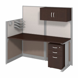 Bush Business Furniture Office in an Hour 65W x 33D Cubicle Workstation with Storage WC36892-03STGK