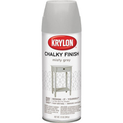 Krylon CHALKY FINISH 12 Oz. Ultra Matte Chalk Spray Paint, Misty Gray K04102007