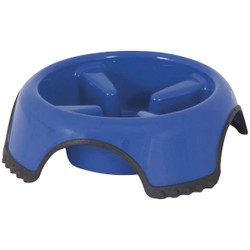 Aspen Pet Skid Stop Plastic Round Large Slow Feed Pet Food Bowl 23496