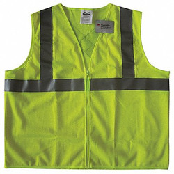 Condor Safety Vest,Yellow/Green,2XL,Zipper 491T04