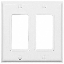 Leviton Decora Device Wall Plate,White,4.68" W 84409-G4W