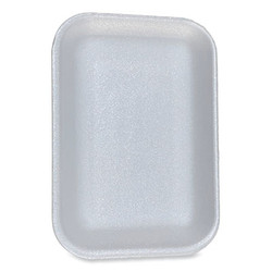 GEN Meat Trays, #2. 8.5 x 6.03 x 1.11, White, 500/Carton 2WH