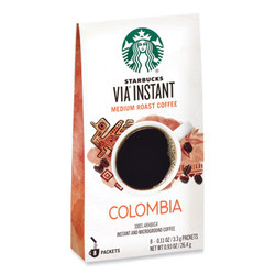 Starbucks® VIA Ready Brew Coffee, Colombia, 1.4 oz Packet, 8/Pack 12407839