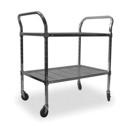 Sim Supply Wire Cart,2 Shelf, 36x18x39,Chrome  2HDD2