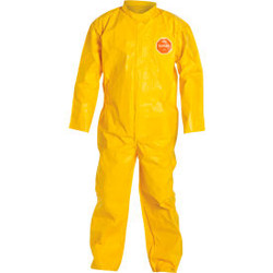 DuPont Tychem 2000 Coverall Front Zipper Bound Seams Yellow LG 12/Qty