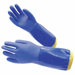 Condor Chem Resist Glove,PVC,14 In,M,Blue,PR 22KA66