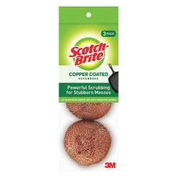 Scotch-Brite Scouring Pad,9 1/4 in L,Copper,PK3 213C