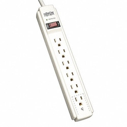 Tripp Lite Surge Protector Strip,6 Outlet,Gry  TLP604